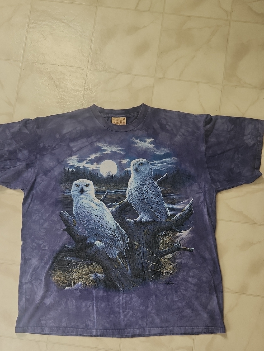 Unbranded Purple Snowy Owl Graphic Pet Bird T-Shirt